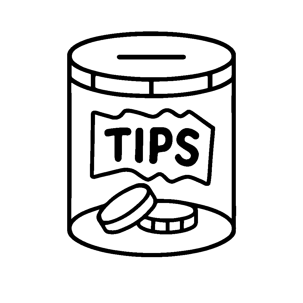 COFFEE WORLD TIPS JAR