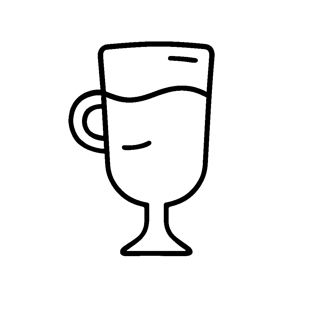 COFFEE WORLD IRISH COFFEE GLASS