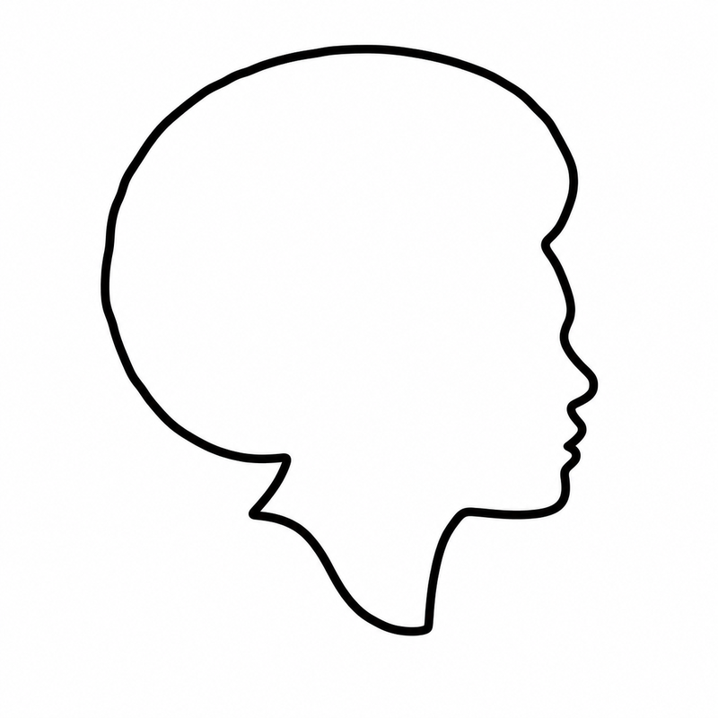Silueta femenina afro estilo 4