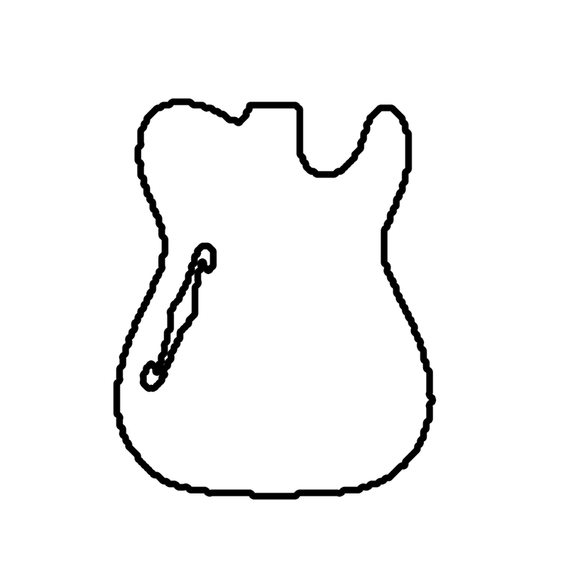 Cuerpo de guitarra Telecaster Thinline