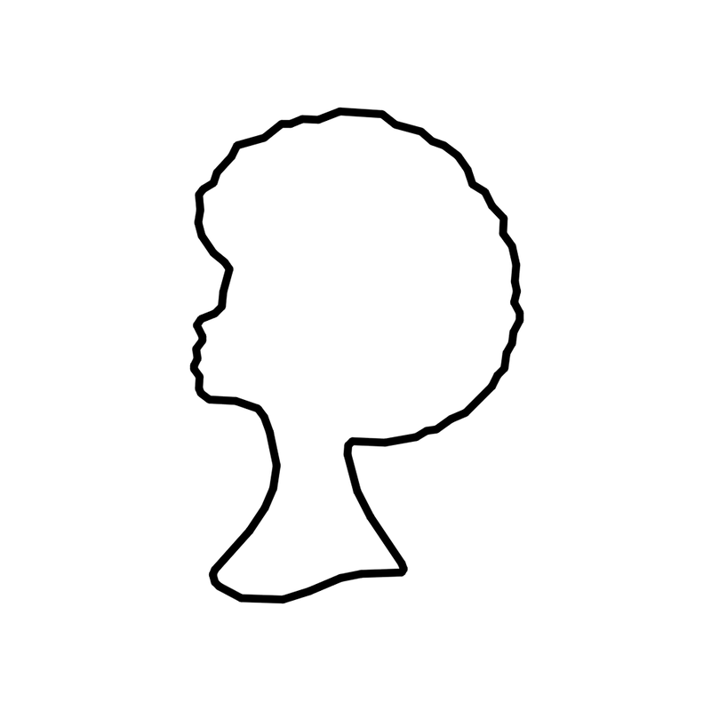Silueta femenina afro estilo 3