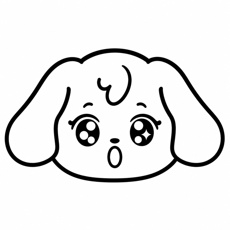 Kawaii Sparkly-Eyed Puppy