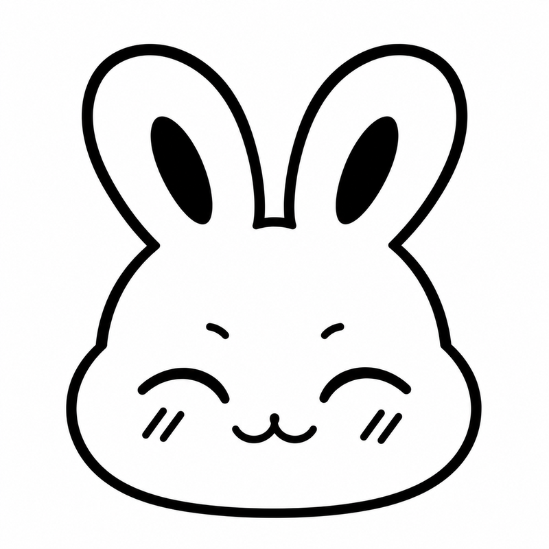 Minimalist Kawaii Bunny