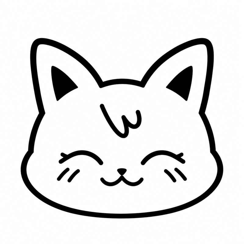 Clean Line Kawaii Kitty