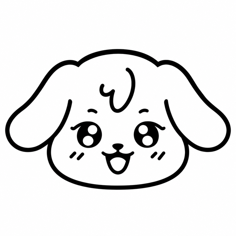 Smiling Kawaii Puppy Face