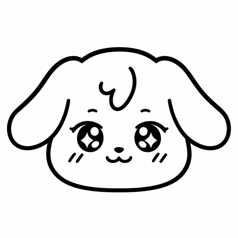 Bright-Eyed Kawaii Puppy