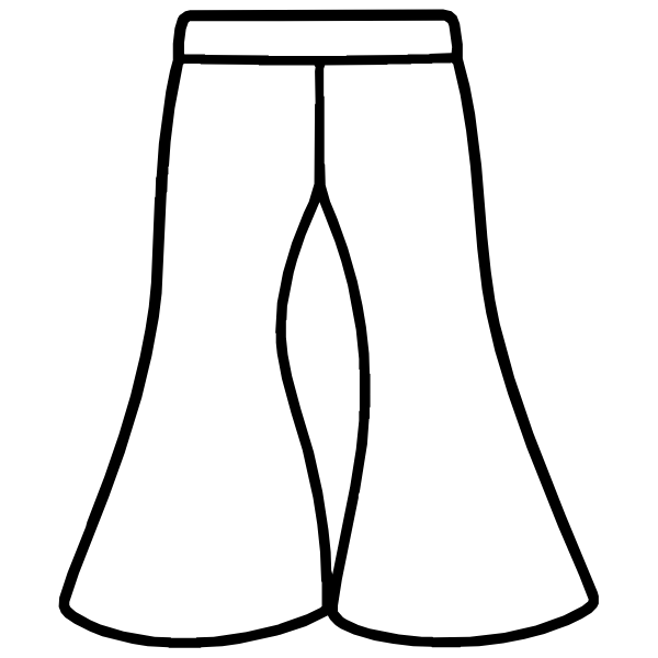 Bell-bottom pants