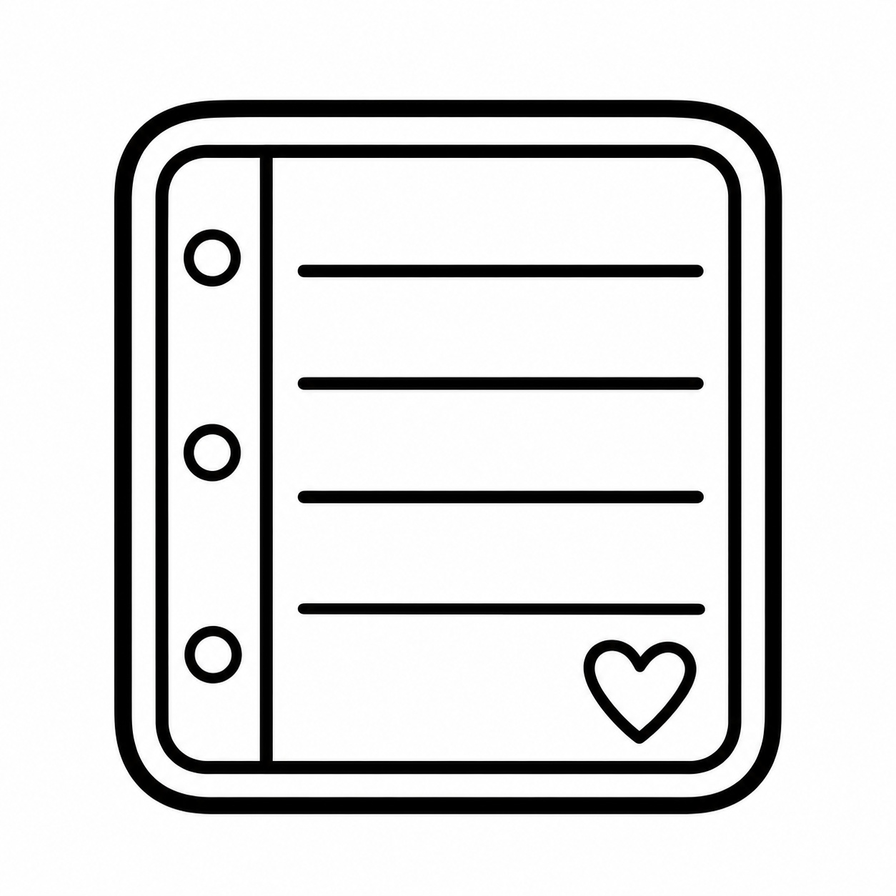 Notebook with Heart